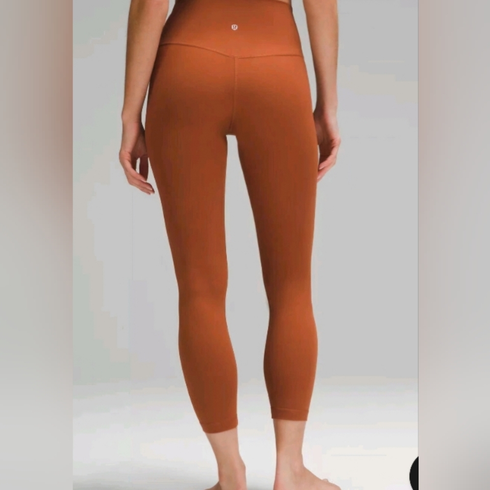 Lululemon Align Pant II 23" Scalloped Bottom Rustic Clay Leggings - Picture 3 of 4